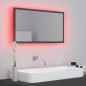 vidaXL Espejo de baño LED acrílico gris 80x8,5x37 cm vidaXL Espejo de baño LED acrílico gris 80x8,5x37 cm