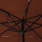 vidaXL Sombrilla de 3 niveles con poste de aluminio terracota 2,5x2,5m vidaXL Sombrilla de 3 niveles con poste de aluminio terracota 2,5x2,5m