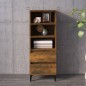 vidaXL Aparador alto madera contrachapada roble ahumado 40x36x110 cm vidaXL Aparador alto madera contrachapada roble ahumado 40x36x110 cm