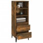 vidaXL Aparador alto madera contrachapada roble ahumado 40x36x110 cm vidaXL Aparador alto madera contrachapada roble ahumado 40x36x110 cm