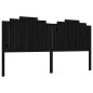 vidaXL Cabecero de cama madera maciza de pino negro 206x4x110 cm vidaXL Cabecero de cama madera maciza de pino negro 206x4x110 cm
