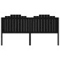 vidaXL Cabecero de cama madera maciza de pino negro 206x4x110 cm vidaXL Cabecero de cama madera maciza de pino negro 206x4x110 cm