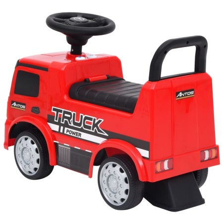 vidaXL Coche correpasillo Mercedes-Benz camión rojo