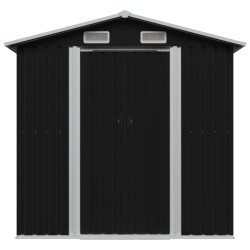 vidaXL Caseta de jardín de acero gris antracita 204x132x186 cm