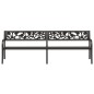 vidaXL Banco de jardín doble 246 cm acero negro vidaXL Banco de jardín doble 246 cm acero negro