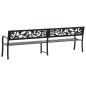 vidaXL Banco de jardín doble 246 cm acero negro vidaXL Banco de jardín doble 246 cm acero negro