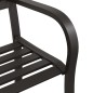 vidaXL Banco de jardín doble 246 cm acero negro vidaXL Banco de jardín doble 246 cm acero negro