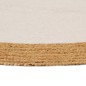vidaXL Alfombra trenzada yute y algodón redonda blanca y natural 150cm vidaXL Alfombra trenzada yute y algodón redonda blanca y natural 150cm