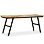 vidaXL Banco de madera de teca reciclada y acero 110x35x45 cm