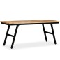 vidaXL Banco de madera de teca reciclada y acero 110x35x45 cm