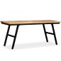vidaXL Banco de madera de teca reciclada y acero 110x35x45 cm