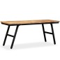 vidaXL Banco de madera de teca reciclada y acero 110x35x45 cm