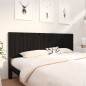 vidaXL Cabecero de cama madera maciza de pino negro 205,5x4x100 cm vidaXL Cabecero de cama madera maciza de pino negro 205,5x4x100 cm