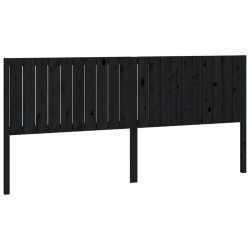 vidaXL Cabecero de cama madera maciza de pino negro 205,5x4x100 cm