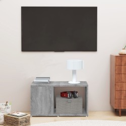 vidaXL Mueble de TV madera contrachapada gris Sonoma 60x24x32 cm