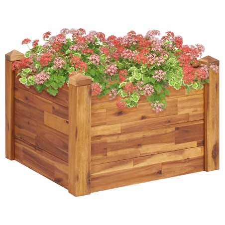 vidaXL Arriate de madera maciza de acacia 60x60x44 cm