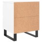 vidaXL Mesitas de noche 2 uds madera de ingeniería blanco 40x35x50 cm vidaXL Mesitas de noche 2 uds madera de ingeniería blanco 40x35x50 cm