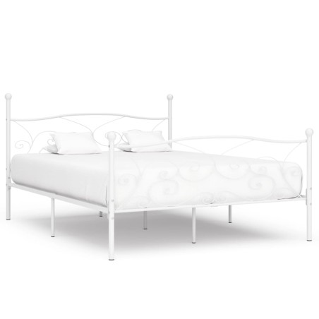 vidaXL Estructura de cama con somier metal blanco 200x200 cm