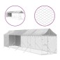 vidaXL Perrera de exterior con toldo acero galvanizado plata 2x10x2,5m vidaXL Perrera de exterior con toldo acero galvanizado plata 2x10x2,5m