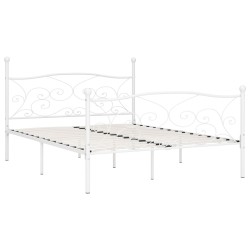 vidaXL Estructura de cama con somier metal blanco 200x200 cm