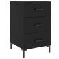 vidaXL Mesita de noche madera de ingeniería negro 40x40x66 cm vidaXL Mesita de noche madera de ingeniería negro 40x40x66 cm