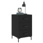 vidaXL Mesita de noche madera de ingeniería negro 40x40x66 cm vidaXL Mesita de noche madera de ingeniería negro 40x40x66 cm