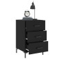 vidaXL Mesita de noche madera de ingeniería negro 40x40x66 cm vidaXL Mesita de noche madera de ingeniería negro 40x40x66 cm