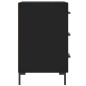 vidaXL Mesita de noche madera de ingeniería negro 40x40x66 cm vidaXL Mesita de noche madera de ingeniería negro 40x40x66 cm