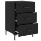 vidaXL Mesita de noche madera de ingeniería negro 40x40x66 cm vidaXL Mesita de noche madera de ingeniería negro 40x40x66 cm