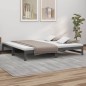 vidaXL Sofá cama extraíble madera maciza de pino gris 2x(90x200) cm vidaXL Sofá cama extraíble madera maciza de pino gris 2x(90x200) cm