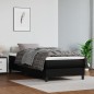 vidaXL Estructura de cama box spring cuero sintético negro 80x200 cm