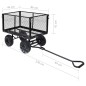 vidaXL Carrito de mano de jardín negro 350 kg vidaXL Carrito de mano de jardín negro 350 kg
