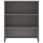 vidaXL Aparador superior HAMAR pino macizo gris claro 85x35x100 cm