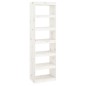 vidaXL Estantería/divisor de espacios madera pino blanco 60x30x199,5cm vidaXL Estantería/divisor de espacios madera pino blanco 60x30x199,5cm