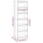 vidaXL Estantería/divisor de espacios madera pino blanco 60x30x199,5cm vidaXL Estantería/divisor de espacios madera pino blanco 60x30x199,5cm