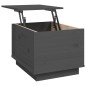 vidaXL Mesa de centro de madera maciza de pino gris 40x50x35 cm vidaXL Mesa de centro de madera maciza de pino gris 40x50x35 cm