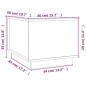 vidaXL Mesa de centro de madera maciza de pino gris 40x50x35 cm vidaXL Mesa de centro de madera maciza de pino gris 40x50x35 cm