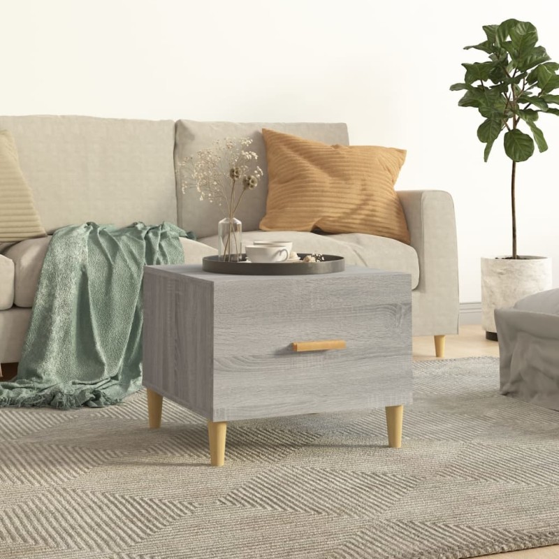 vidaXL Mesa de centro madera contrachapada gris Sonoma 50x50x40 cm vidaXL Mesa de centro madera contrachapada gris Sonoma 50x50x40 cm