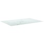 vidaXL Tablero mesa diseño mármol vidrio templado blanco 100x62 cm 8mm vidaXL Tablero mesa diseño mármol vidrio templado blanco 100x62 cm 8mm
