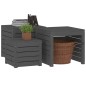 vidaXL Set de cajas de jardín 3 piezas madera maciza de pino gris vidaXL Set de cajas de jardín 3 piezas madera maciza de pino gris