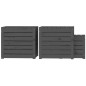 vidaXL Set de cajas de jardín 3 piezas madera maciza de pino gris vidaXL Set de cajas de jardín 3 piezas madera maciza de pino gris