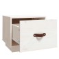 vidaXL Mesitas de noche 2 uds madera maciza pino blanco 40x34x35 cm vidaXL Mesitas de noche 2 uds madera maciza pino blanco 40x34x35 cm