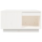vidaXL Mesa de centro de madera maciza de pino blanco 60x61x32,5 cm