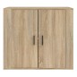 vidaXL Aparador madera contrachapada color roble Sonoma 80x33x70 cm vidaXL Aparador madera contrachapada color roble Sonoma 80x33x70 cm