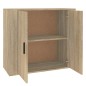vidaXL Aparador madera contrachapada color roble Sonoma 80x33x70 cm vidaXL Aparador madera contrachapada color roble Sonoma 80x33x70 cm