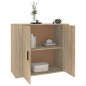 vidaXL Aparador madera contrachapada color roble Sonoma 80x33x70 cm vidaXL Aparador madera contrachapada color roble Sonoma 80x33x70 cm
