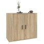 vidaXL Aparador madera contrachapada color roble Sonoma 80x33x70 cm vidaXL Aparador madera contrachapada color roble Sonoma 80x33x70 cm
