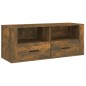 vidaXL Mueble para TV madera contrachapada roble ahumado 100x35x40 cm vidaXL Mueble para TV madera contrachapada roble ahumado 100x35x40 cm