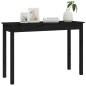vidaXL Mesa consola madera maciza de pino negro 110x40x75 cm