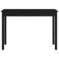 vidaXL Mesa consola madera maciza de pino negro 110x40x75 cm